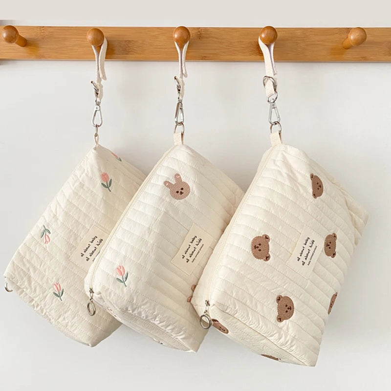 Embroidered Mommy Diaper Bag – Travel & Stroller Organizer