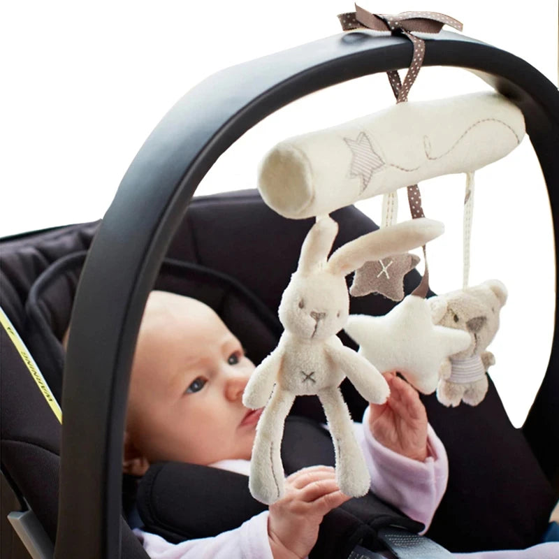 Plush Hanging Bunny Toy – Baby Stroller & Safety Seat Mobile