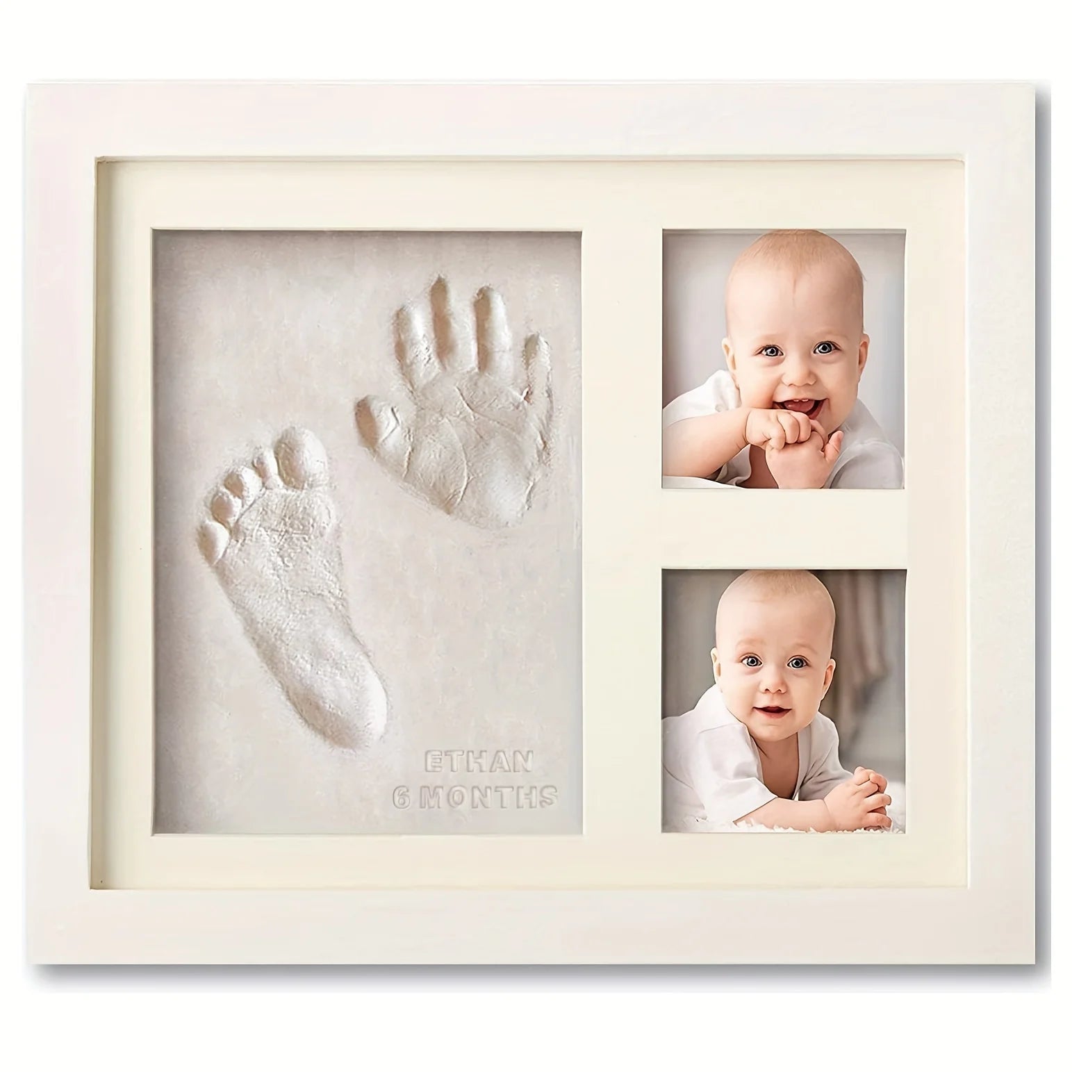 Baby Hand & Footprint Kit – Clay Photo Frame Keepsake for Boys & Girls