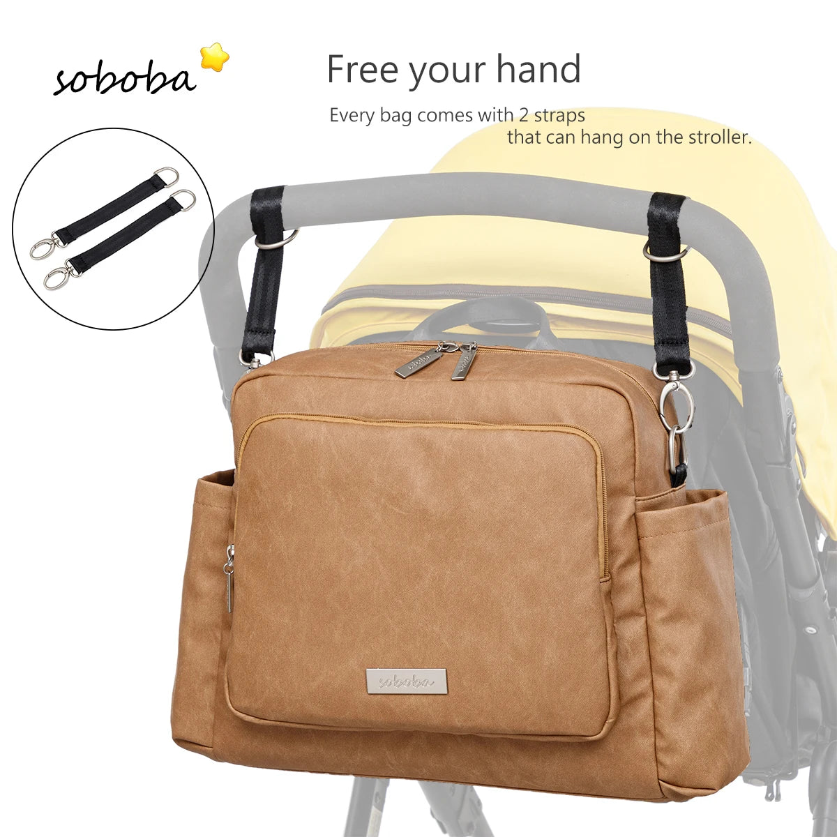 Soboba Waterproof Diaper Backpack – Large Capacity Baby Bag for Moms