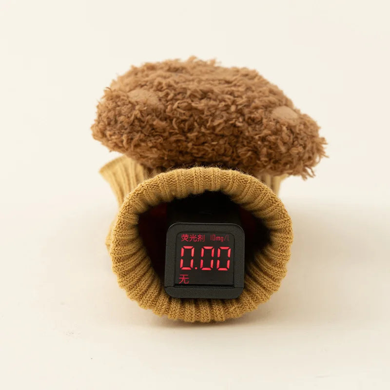 Soft Cotton Cartoon Bear Baby Socks with Anti-Slip Sole