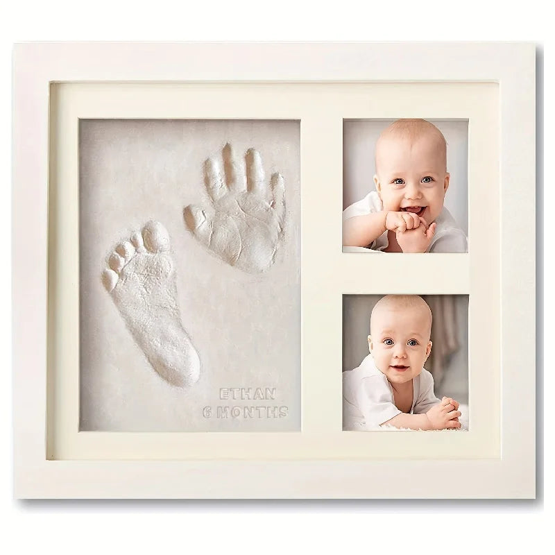 Baby Hand & Footprint Kit – Clay Photo Frame Keepsake for Boys & Girls