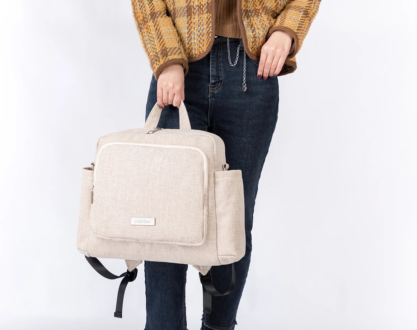 Soboba Waterproof Diaper Backpack – Large Capacity Baby Bag for Moms