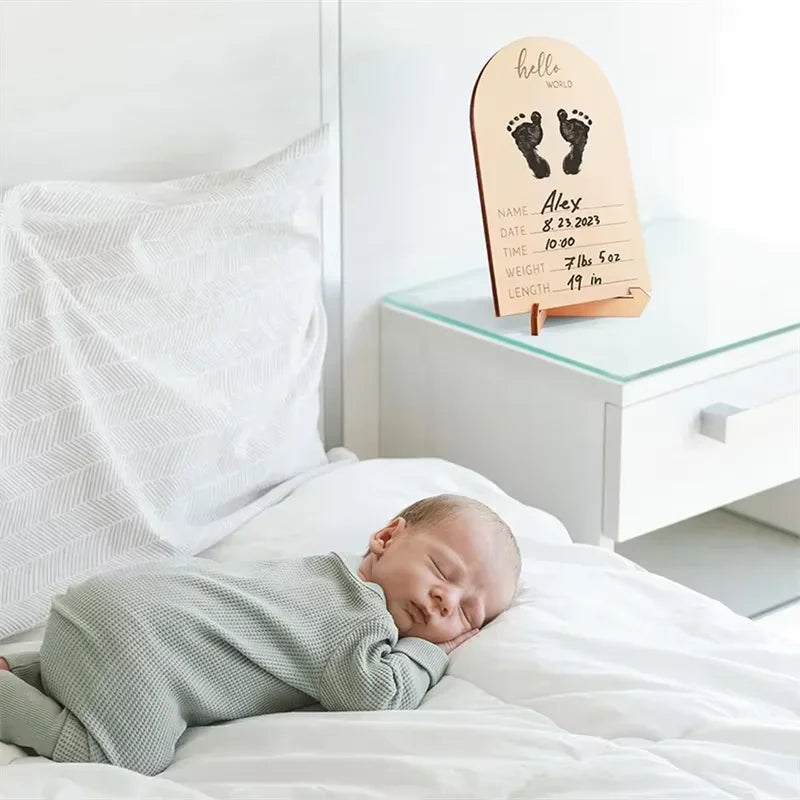 Wooden Double-Sided Ultrasonic Photo Frame – Pregnancy & Newborn Keepsake Gift