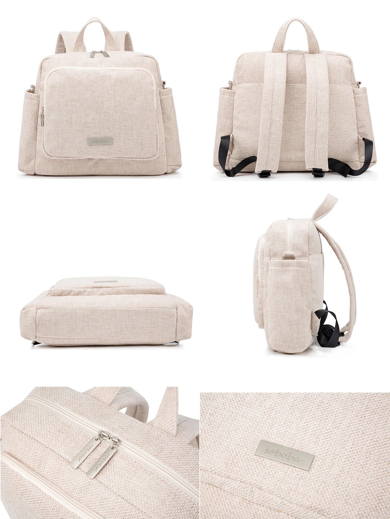 Soboba Waterproof Diaper Backpack – Large Capacity Baby Bag for Moms