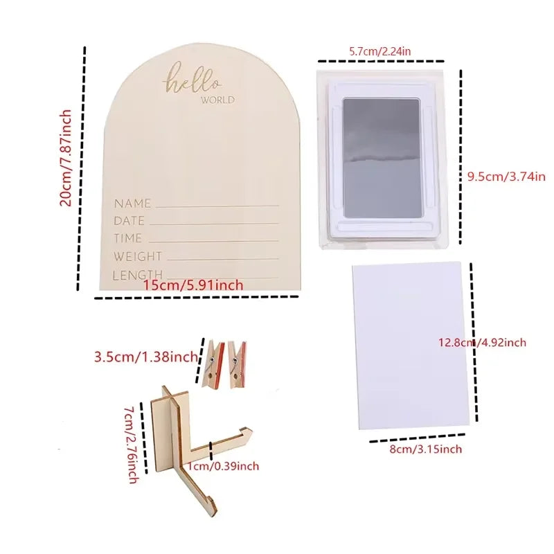 Wooden Double-Sided Ultrasonic Photo Frame – Pregnancy & Newborn Keepsake Gift