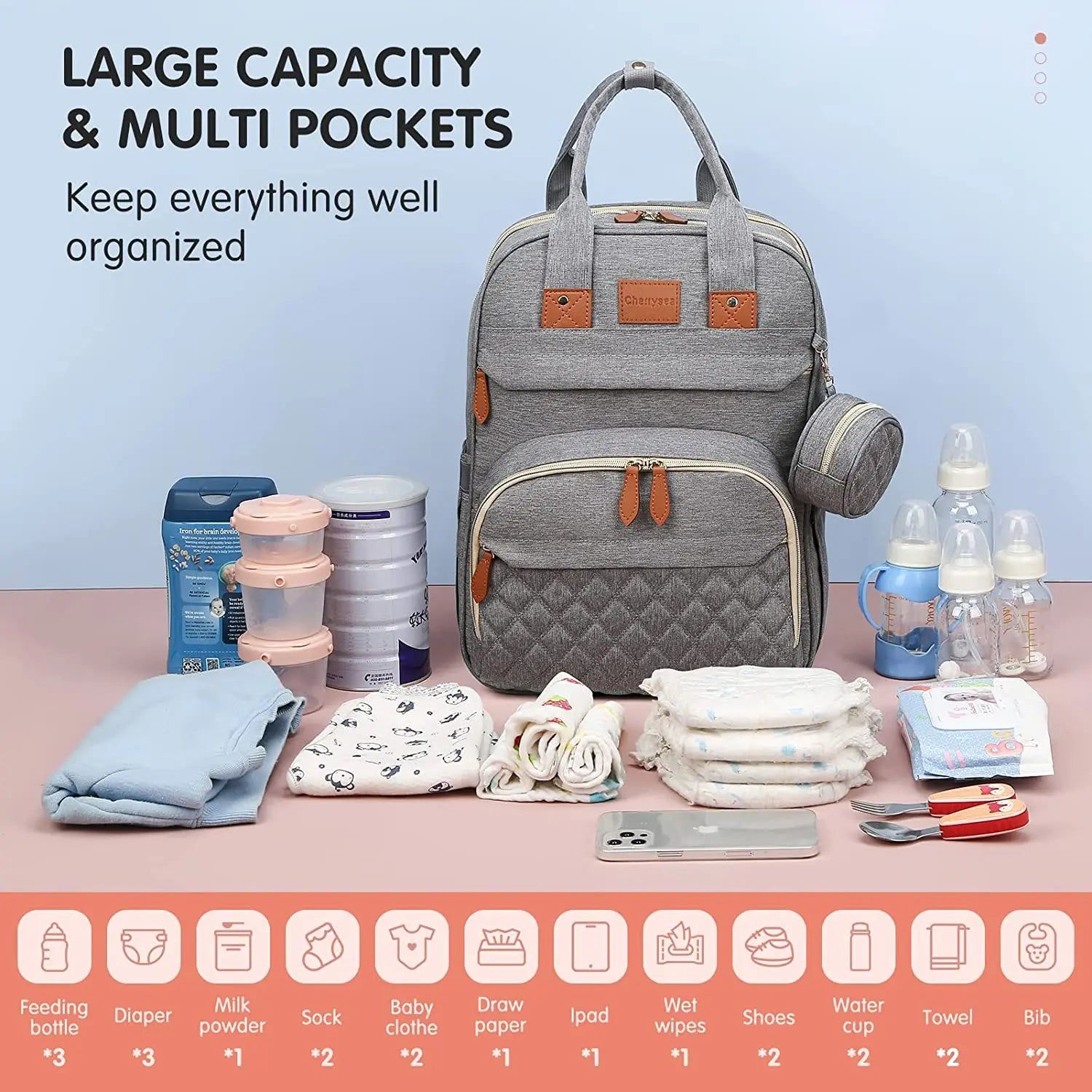 LuxeBaby 3-in-1 Backpack