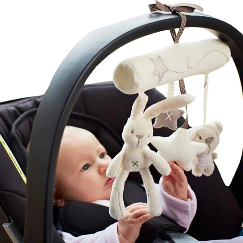 Plush Hanging Bunny Toy – Baby Stroller & Safety Seat Mobile