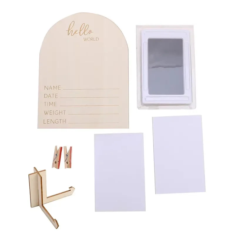 Wooden Double-Sided Ultrasonic Photo Frame – Pregnancy & Newborn Keepsake Gift