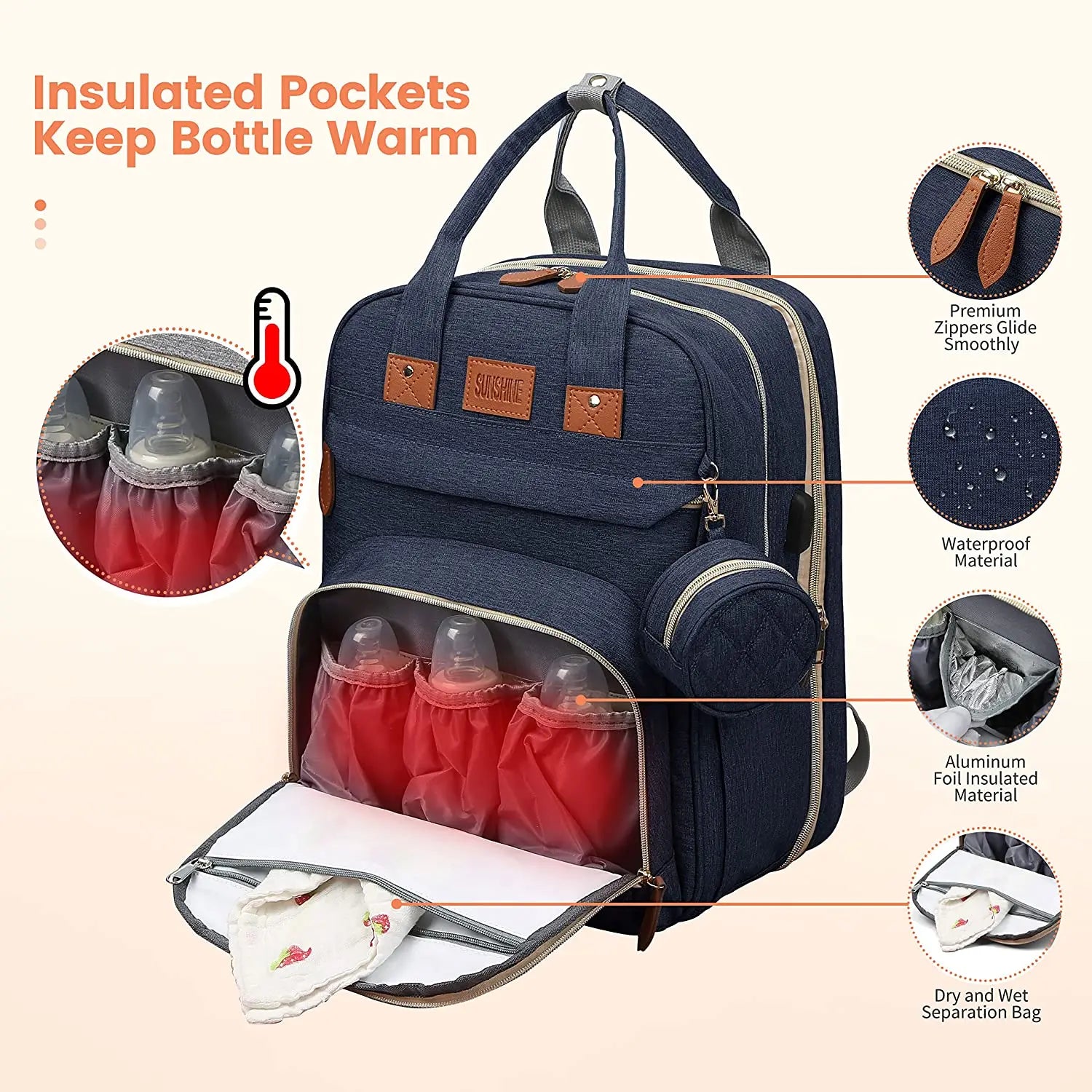 LuxeBaby 3-in-1 Backpack