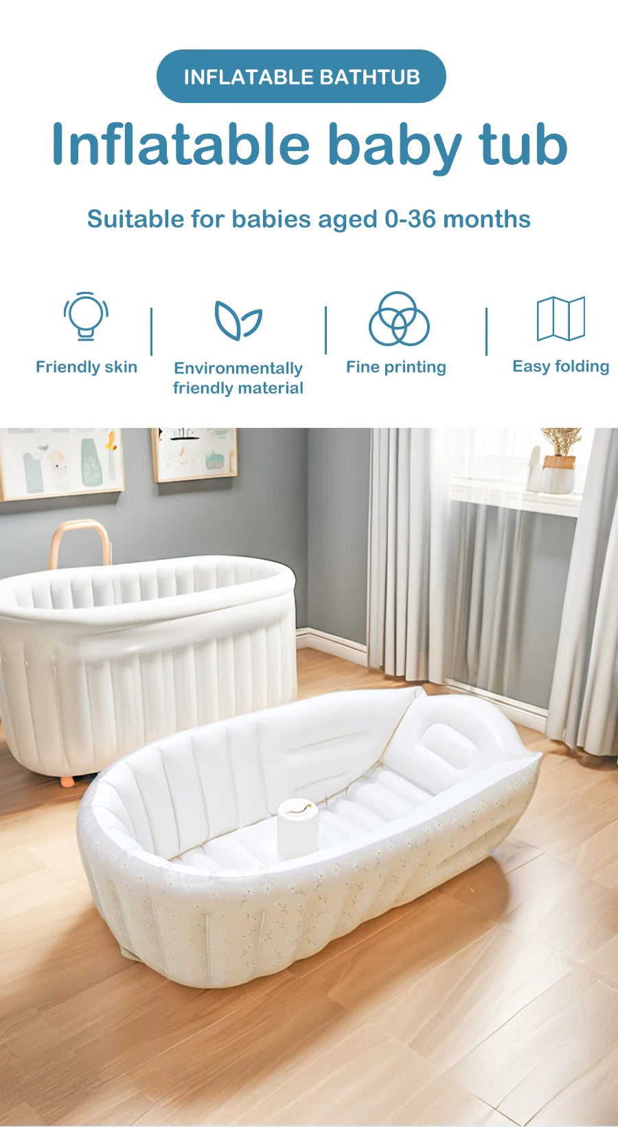 AquaNest Inflatable Baby Bathtub