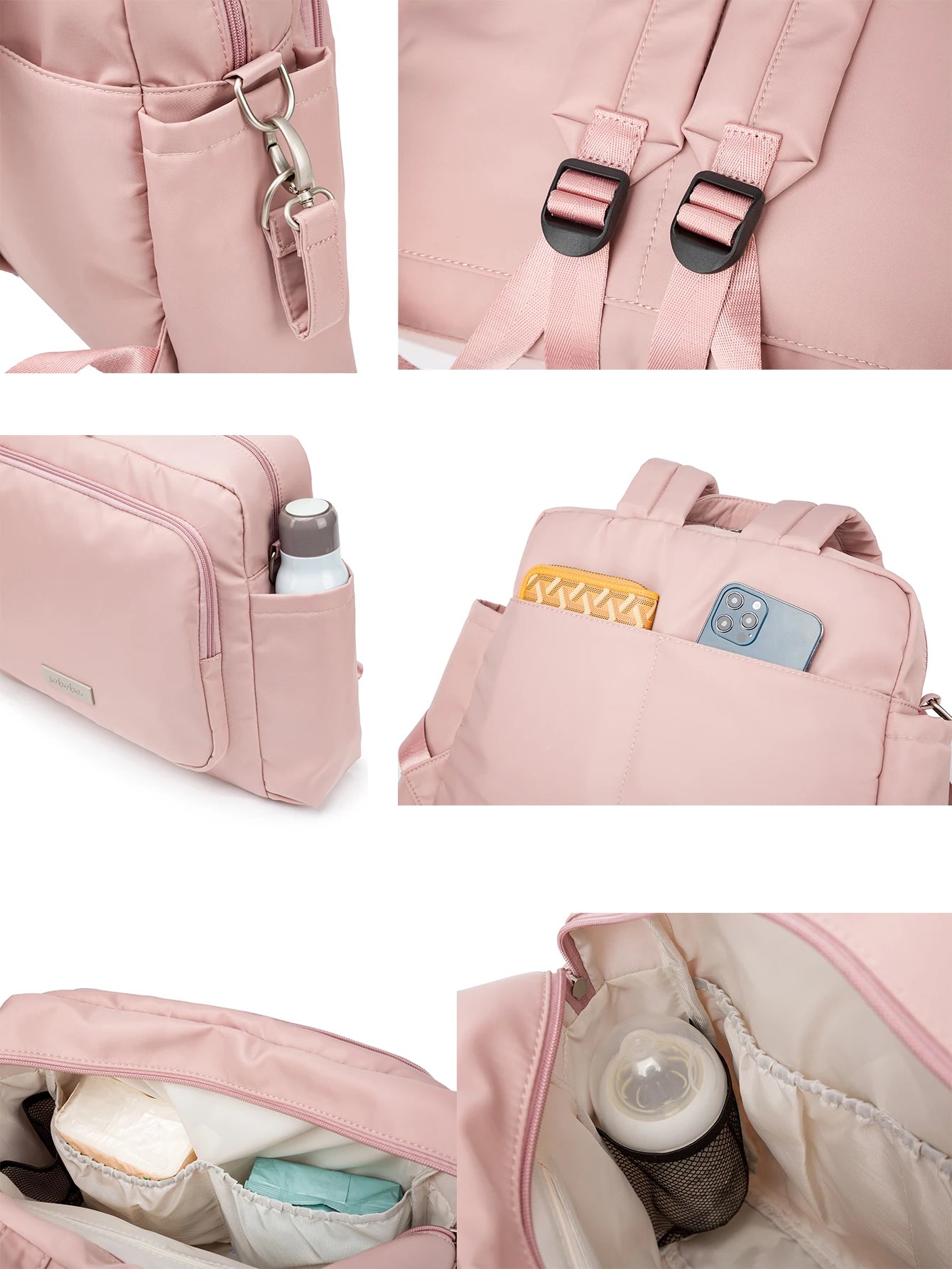 Soboba Waterproof Diaper Backpack – Large Capacity Baby Bag for Moms